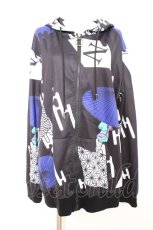 画像1: NieR Clothing / 和柄ZIP OUTER 【傘×ONE】 F 黒 Y-26-09-13-031-PU-TO-SZ-ZY (1)