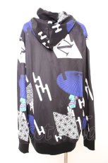 画像2: NieR Clothing / 和柄ZIP OUTER 【傘×ONE】 F 黒 Y-26-09-13-031-PU-TO-SZ-ZY (2)