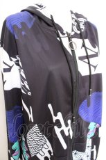 画像3: NieR Clothing / 和柄ZIP OUTER 【傘×ONE】 F 黒 Y-26-09-13-031-PU-TO-SZ-ZY (3)
