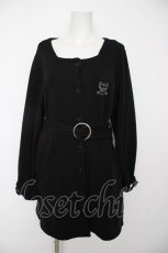画像1: NieR Clothing / ロゴ刺繍ベルト付きカーディガン F 黒 Y-26-09-14-051-PU-TO-SZ-ZY (1)