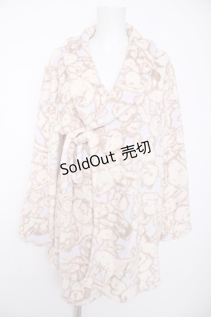 画像1: Franche Lippee / こどもべや柄ふかふかガウン  ラベンダー Y-26-09-14-052-LO-TO-SZ-ZY (1)