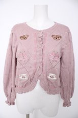 画像1: axes femme kawaii / Rosy Bearニットカーデ  ピンク Y-26-09-14-058-AX-TO-SZ-ZY (1)