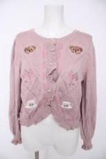 画像1: axes femme kawaii / Rosy Bearニットカーデ M ピンク Y-26-09-14-059-AX-TO-SZ-ZY (1)
