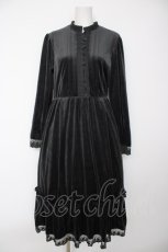 画像1: axes femme NOSTALGIE / レース使いベロアワンピース M グレー Y-26-09-14-078-AX-OP-SZ-ZY (1)