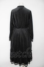 画像2: axes femme NOSTALGIE / レース使いベロアワンピース M グレー Y-26-09-14-078-AX-OP-SZ-ZY (2)