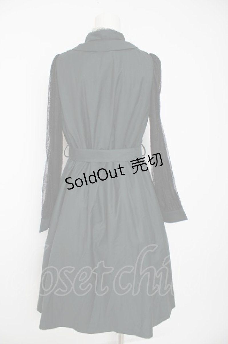 画像2: axes femme POETIQUE / ベストレイヤードシャツ風ワンピース M グリーン Y-26-09-14-080-AX-OP-SZ-ZY (2)