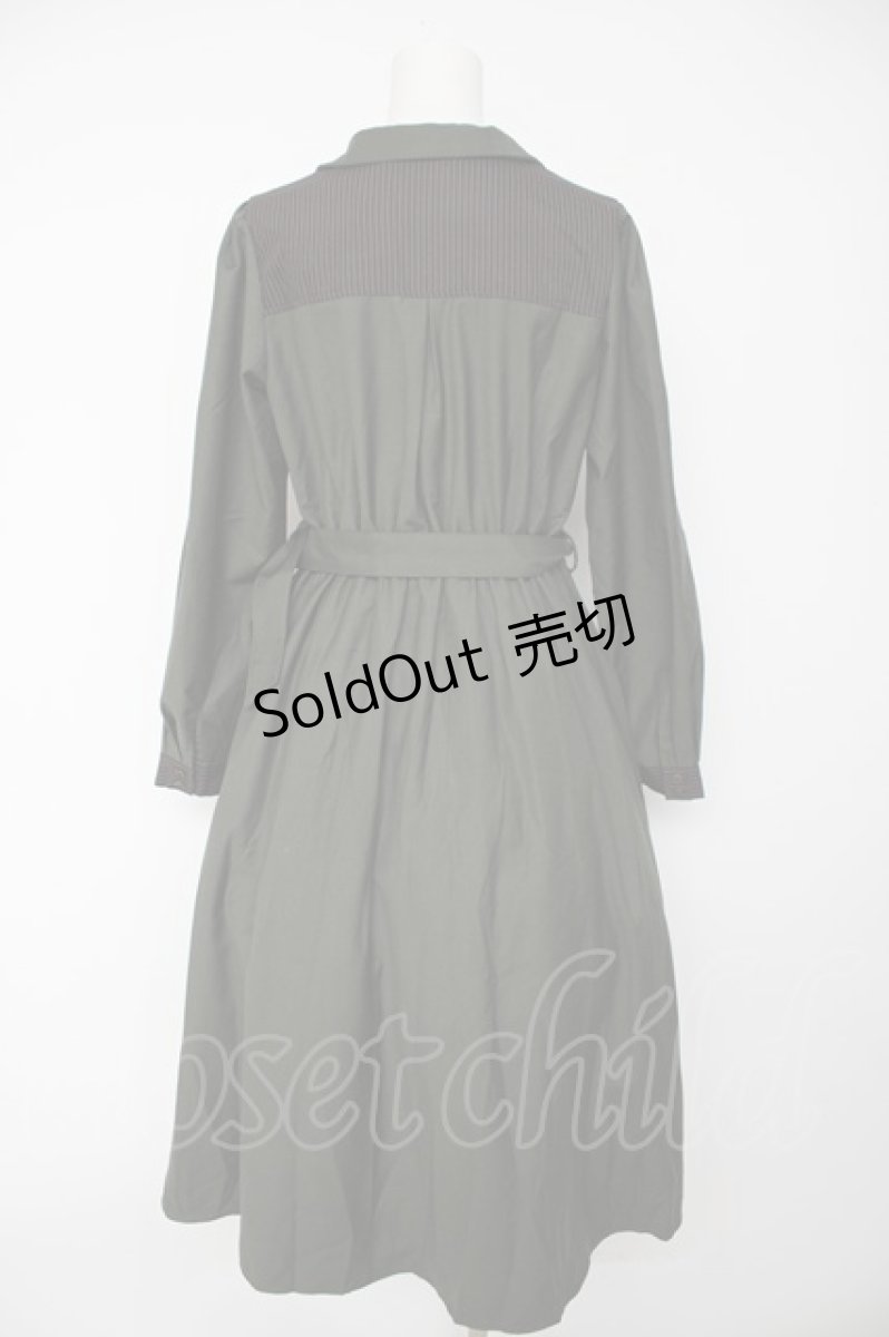 画像2: axes femme POETIQUE / ストライプバイカラーワンピース M グリーン Y-26-09-14-081-AX-OP-SZ-ZS (2)