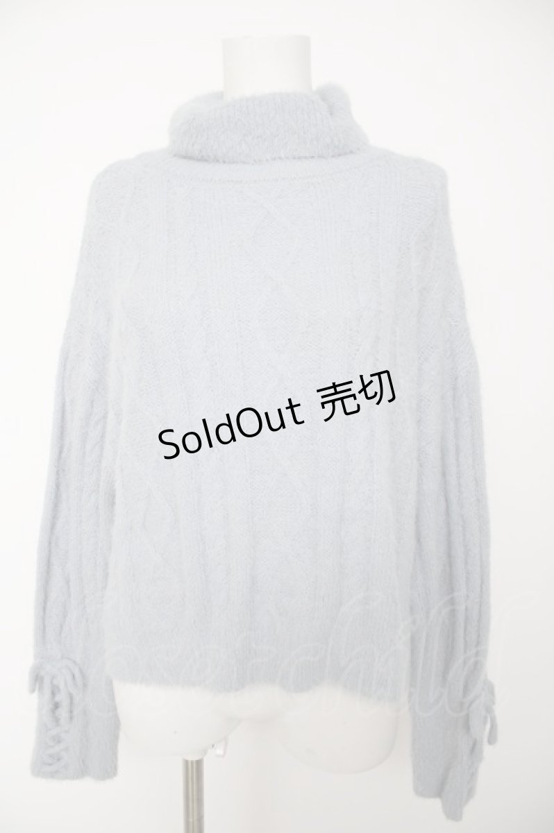 画像1: axes femme POETIQUE / フェザーヤーンタートルプルオーバー M サックス Y-26-09-14-009-AX-TO-SZ-ZY (1)