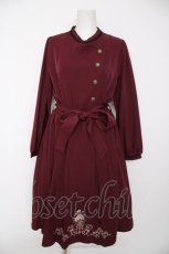 画像1: axes femme / フラワー刺繍連釦ワンピース F ワイン Y-26-09-14-084-AX-OP-SZ-ZY (1)