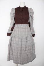 画像1: axes femme POETIQUE / サイドリボンビスチェ付ワンピース M グレー Y-26-09-14-086-AX-OP-SZ-ZY (1)