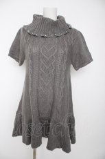 画像1: axes femme / ハートケーブルハイネックニットワンピース M グレー Y-26-09-14-090-AX-OP-SZ-ZY (1)