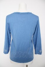 画像2: axes femme / 縦ラメ刺繍入りカーディガン M 青 Y-26-09-14-010-AX-TO-SZ-ZY (2)