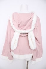 画像2: Amavel / FLUFFY YUMMY SOUVENIRポンチョパーカー F ピンク Y-26-09-14-105-CA-TO-SZ-ZY (2)