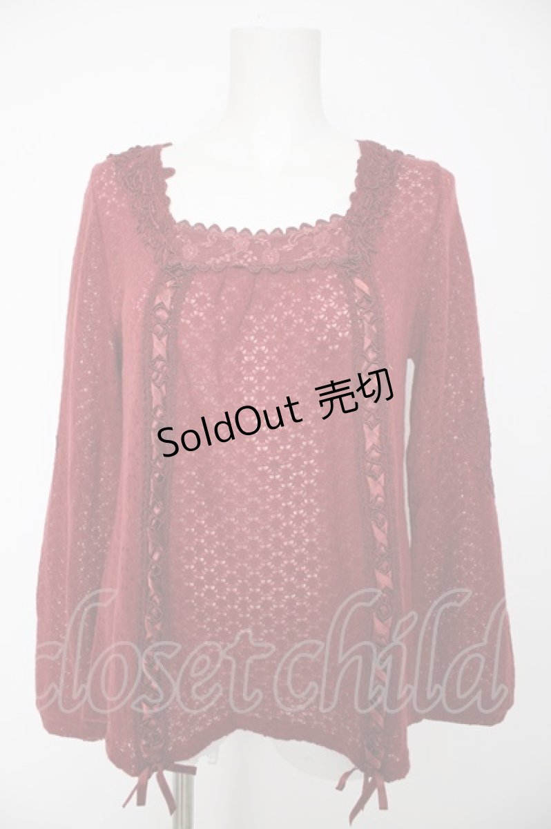 画像1: axes femme / スピンドルニット M ワイン Y-26-09-14-012-AX-TO-SZ-ZY (1)