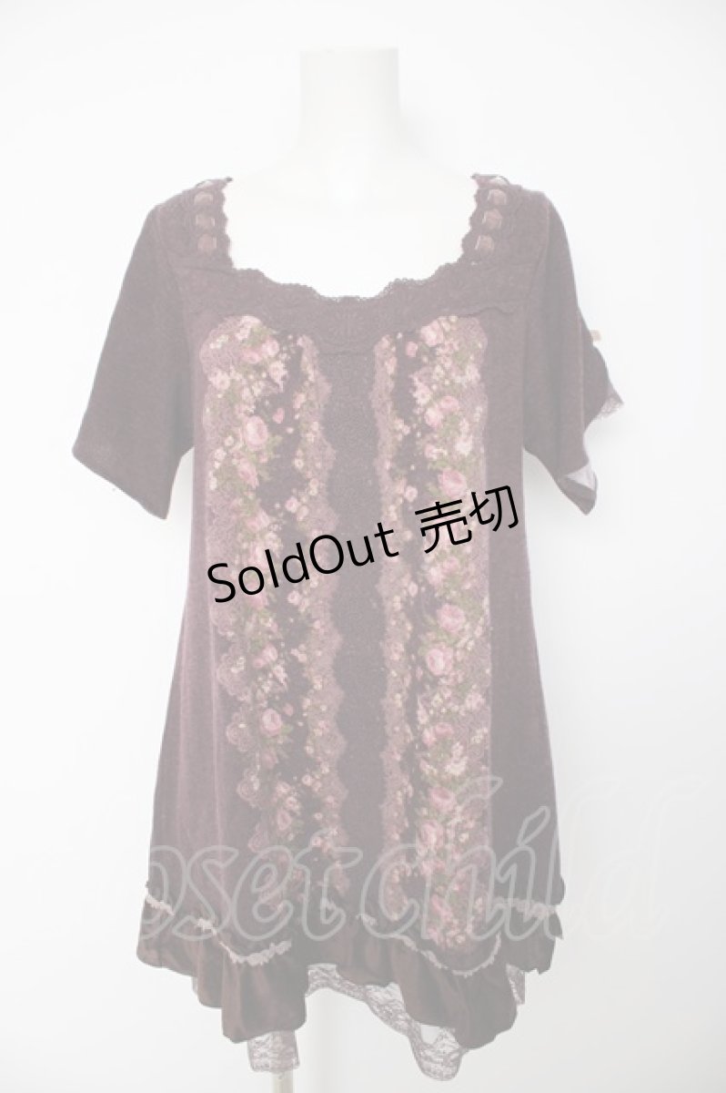 画像1: axes femme / ドットパネル柄チュニック M パープル Y-26-09-14-114-AX-TO-SZ-ZT813 (1)