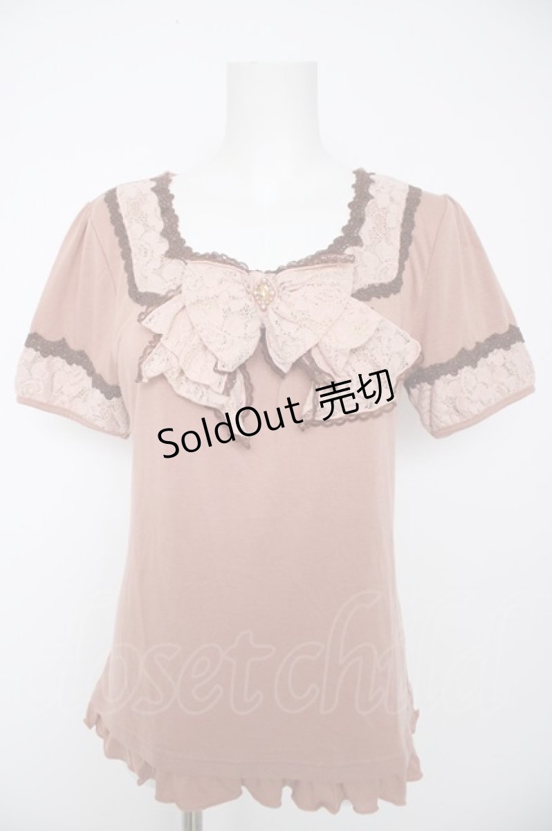 画像1: axes femme / BIGリボンプルオーバー M 淡ピンク Y-26-09-14-015-AX-TO-SZ-ZY (1)