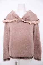 画像1: axes femme / セーラーデザインニット M ピンク Y-26-09-16-057-AX-TO-SZ-ZY (1)