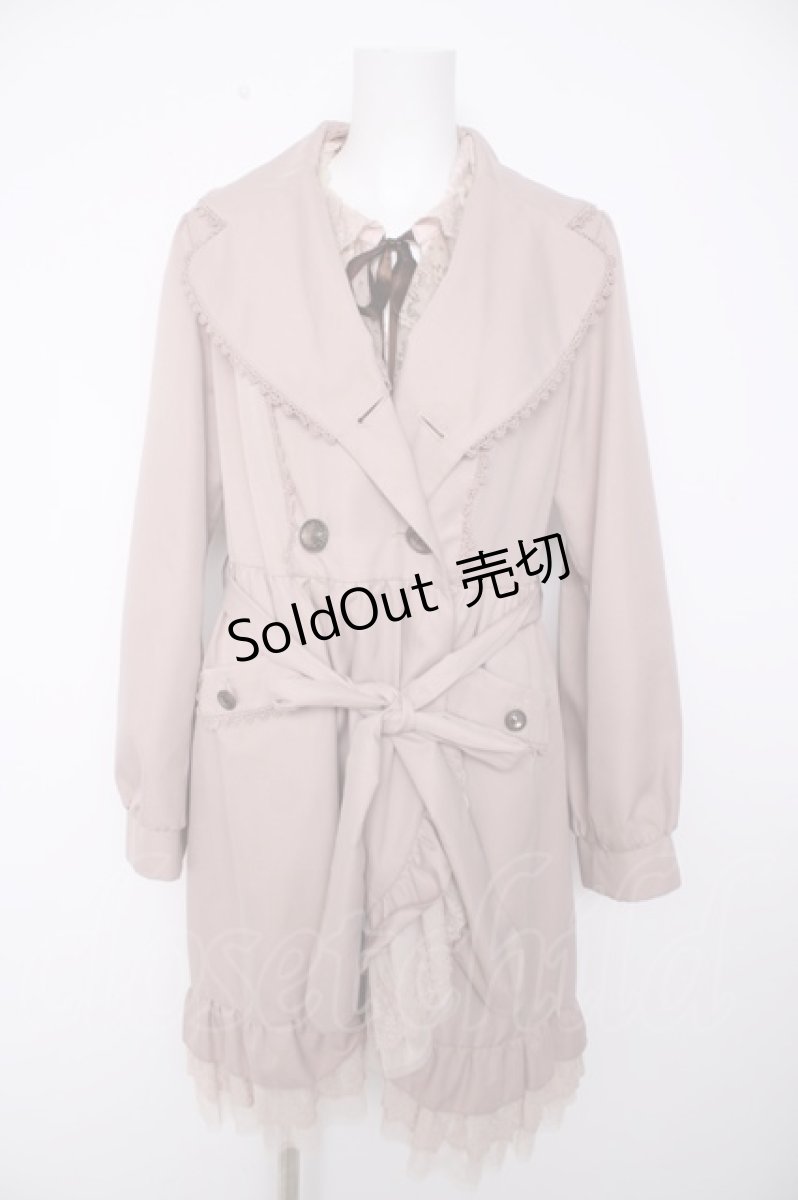 画像1: axes femme / レーシートレンチコート L ベージュ Y-26-09-16-091-AX-CO-SZ-ZY (1)