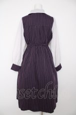 画像2: axes femme / 薔薇×時計刺繍ドッキングワンピース M パープル Y-26-09-16-095-AX-OP-SZ-ZY (2)
