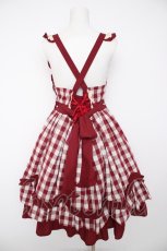 画像2: axes femme kawaii / カフェジャンパースカート M アカ Y-26-09-16-099-AX-OP-SZ-ZY (2)