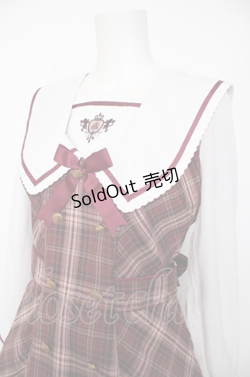 画像3: Amavel / Classical Confection チェックセーラーワンピース F ボルドー Y-26-09-16-103-CA-OP-SZ-ZY (3)