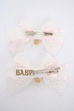 画像2: BABY,THE STARS SHINE BRIGHT / champetre fleurieレースクリップ  ピンク Y-26-09-16-017-BA-AC-SZ-ZY (2)