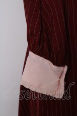 画像4: ATELIER PIERROT / ストライプドールリボンドレス  ワイン Y-26-09-16-114-EL-OP-SZ-ZY (4)