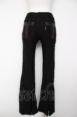 画像2: Ozz Croce / 裾クロス刺繍フレパンツ  黒 Y-26-09-16-117-OO-PA-SZ-ZY (2)