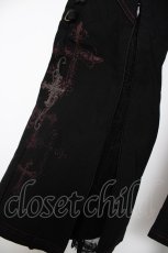 画像3: Ozz Croce / 裾クロス刺繍フレパンツ  黒 Y-26-09-16-117-OO-PA-SZ-ZY (3)