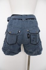 画像2: Ozz Croce / 刺繍入りショートパンツ  インディゴ Y-26-09-16-123-OO-PA-SZ-ZY (2)