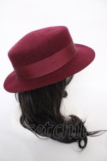 画像4: axes femme / フェルトカンカン帽  ワイン Y-26-09-16-022-AX-AC-SZ-ZY (4)