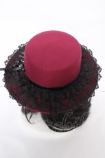 画像3: axes femme / 巻きバラレースカンカン帽  ワイン Y-26-09-16-023-AX-AC-SZ-ZY (3)