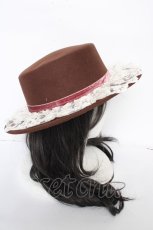 画像4: axes femme / 巻きバラレースカンカン帽  茶 Y-26-09-16-024-AX-AC-SZ-ZY (4)
