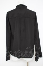 画像2: axes femme POETIQUE / ボウタイフリルクラシックブラウス M 黒 Y-26-09-17-037-AX-BL-SZ-ZY (2)