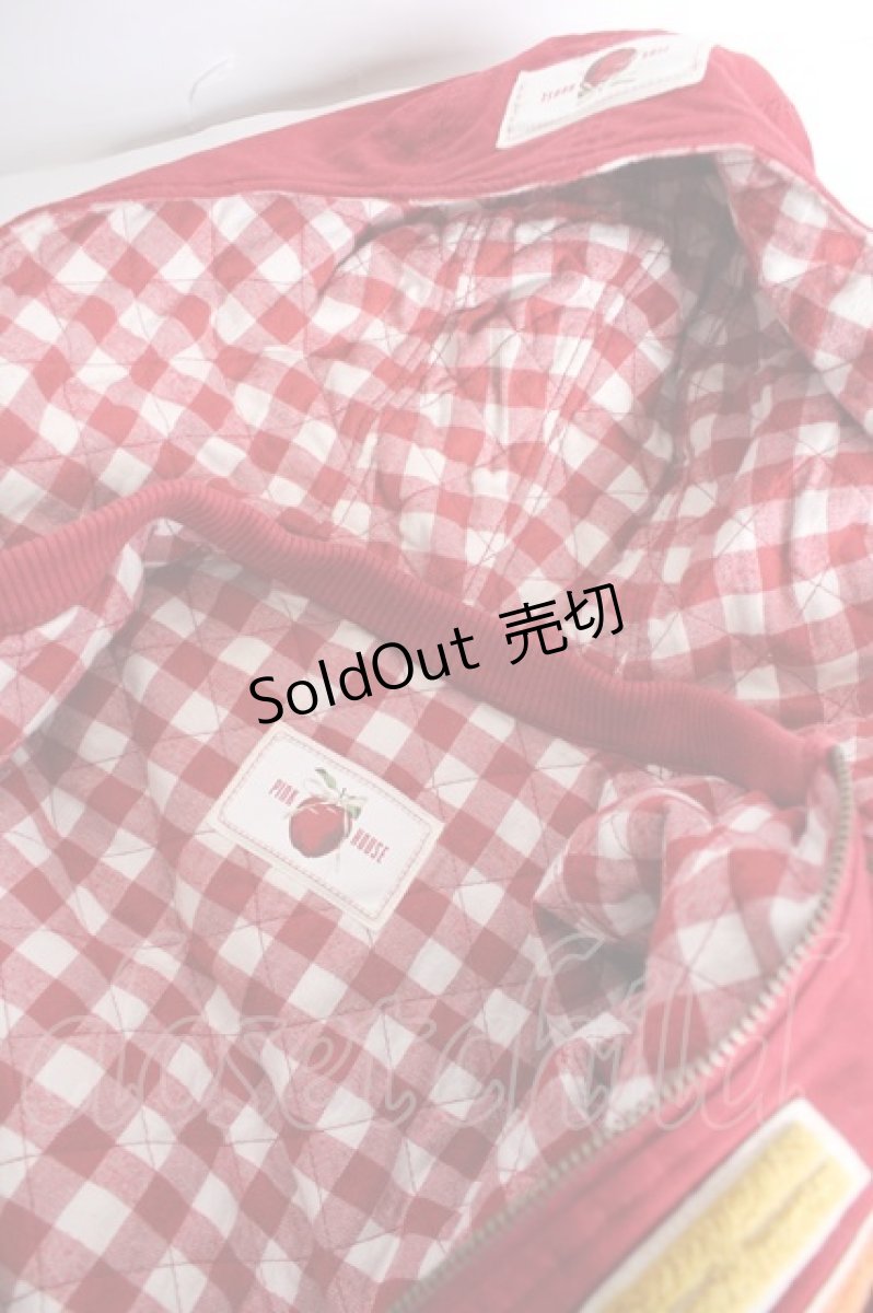 画像5: PINK HOUSE / アップルブロッサム刺繍ゼッケンブルゾン F 赤 Y-26-09-17-056-LO-JA-SZ-ZY (5)