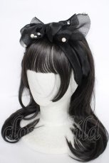 画像1: Angelic Pretty / Partyリボンヘアバンド  黒 Y-26-09-17-018-AP-AC-SZ-ZY (1)