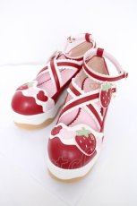 画像1: BABY,THE STARS SHINE BRIGHT / Sweet いちごケーキシューズ M 赤 Y-26-09-17-019-BA-SH-SZ-ZY (1)