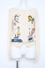 画像1: Cherir la femme / おもちゃ刺繍カーディガン M 生成り Y-26-09-17-031-LO-TO-SZ-ZY (1)
