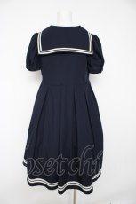 画像2: LIEF / Aラインセーラーワンピース  ネイビー Y-26-09-18-050-LO-OP-SZ-ZY (2)