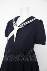 画像3: LIEF / Aラインセーラーワンピース  ネイビー Y-26-09-18-050-LO-OP-SZ-ZY (3)