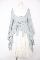 画像1: Favorite / カーテンレイヤードのクラシカルミントグリーンワンピース M ミントグリーン Y-26-09-18-051-LO-OP-SZ-ZY (1)