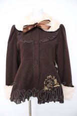 画像1: ALICE and the PIRATES / フェザーローズ刺繍のショートコート  ブラウン Y-26-09-18-062-PA-CO-SZ-ZY (1)