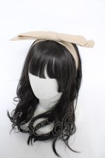 画像1: KATHARSIS / リボンヘアバンド  ベージュ Y-26-09-18-017-LO-AC-SZ-ZY (1)