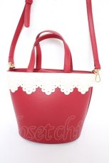 画像1: m petit by misako / AMスカラップ2WAYバッグ  中赤 Y-26-09-18-019-LO-ZA-SZ-ZY (1)
