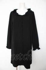 画像1: KETTY / ダブル襟チュニックワンピース  黒 Y-26-09-20-067-LO-OP-SA-ZY (1)