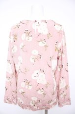 画像2: KANEKO ISAO / 八重桜ちりめんノーカラーブラウス  ピンク Y-26-09-20-009-EL-BL-SA-ZY (2)