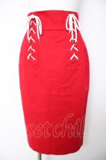 画像1: MILK / レースアップタイトスカート  赤 Y-26-09-20-088-ML-SK-SZ-ZY (1)