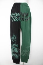 画像2: NieR Clothing / TWO-TONE SWEATPANTS【彼岸花】 F 黒×グリーン Y-26-09-20-101-PU-PA-SZ-ZY (2)