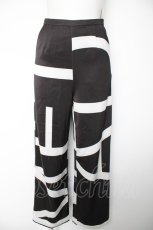 画像1: Melt the lady / large logo pants S ブラック×ホワイト Y-26-09-20-103-LO-PA-SZ-ZY (1)
