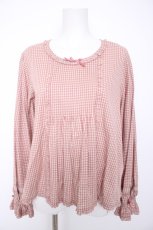 画像1: PINK HOUSE / フリル使いブラウス  ピンクチェック Y-26-09-20-026-LO-TO-SA-ZY (1)